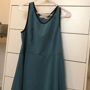 Blue and black dress